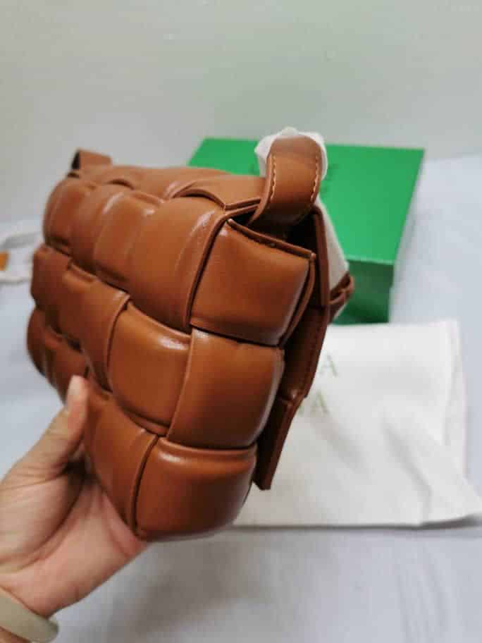 Bottega Veneta Padded Leather Bag Caramel 22Cm