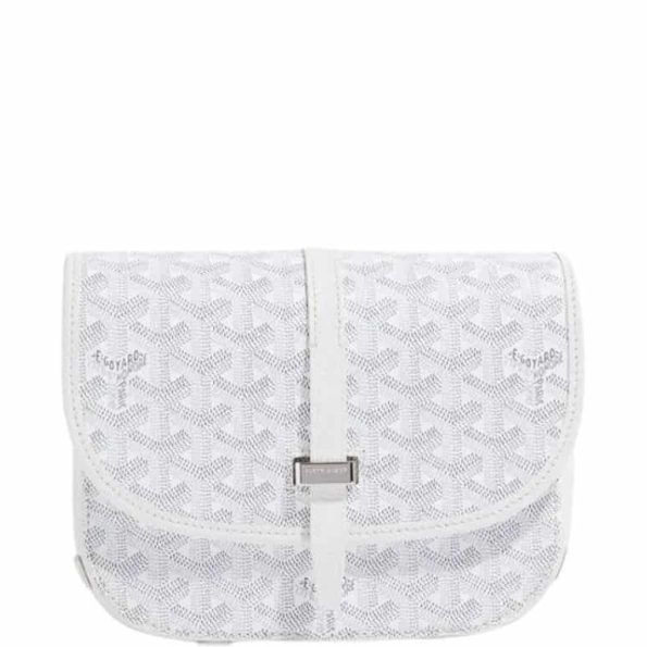 GOYARD BELVEDERE PM BAG WHITE 22CM