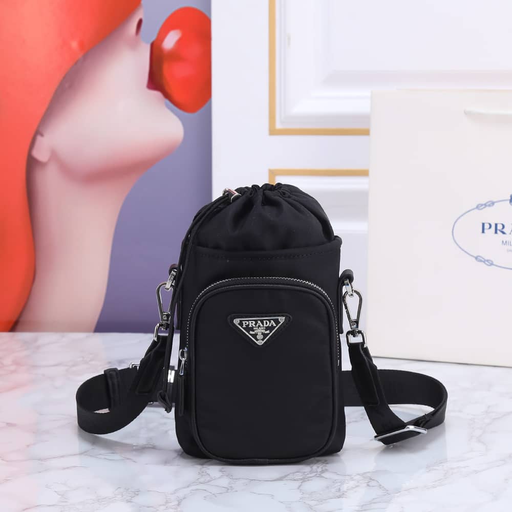 Prada Re Nylon Smartphone Case Black 18Cm