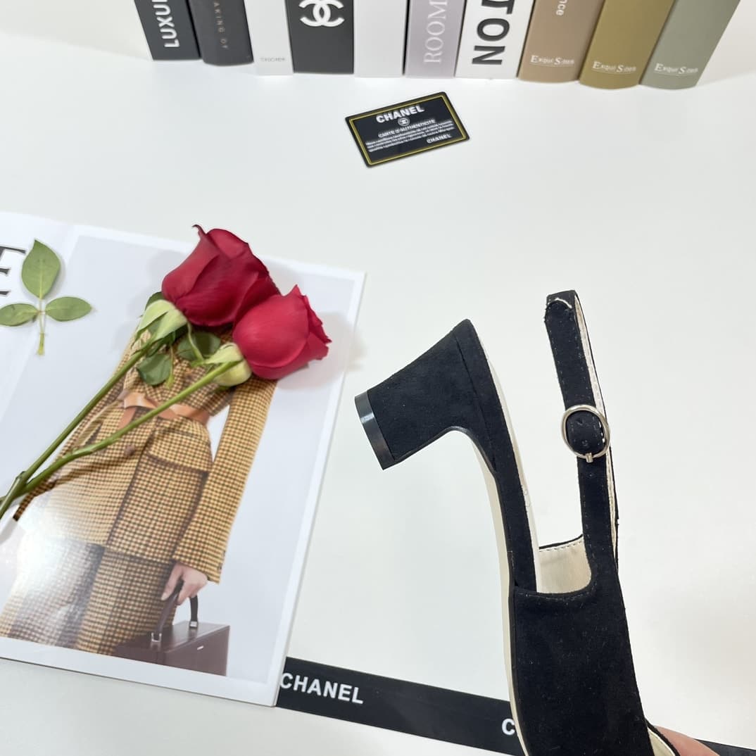 Chanel Slingbacks Black G39643 Y56380 K5796