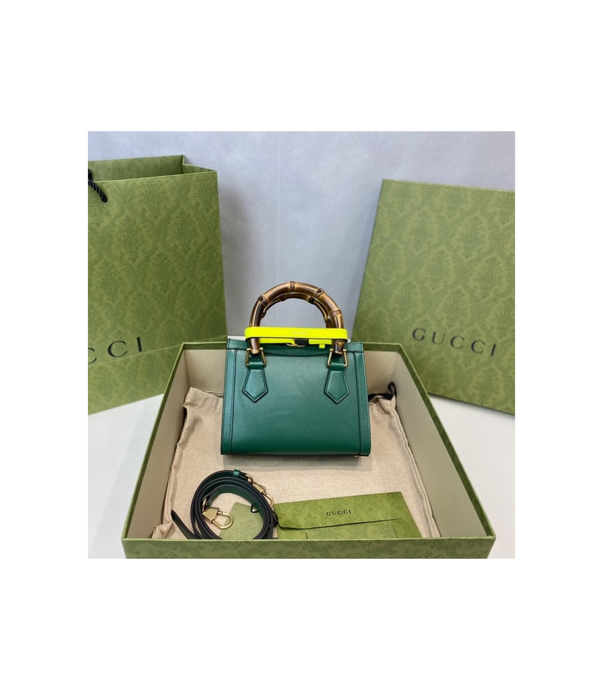 Gucci Diana Mini Tote Bag Green