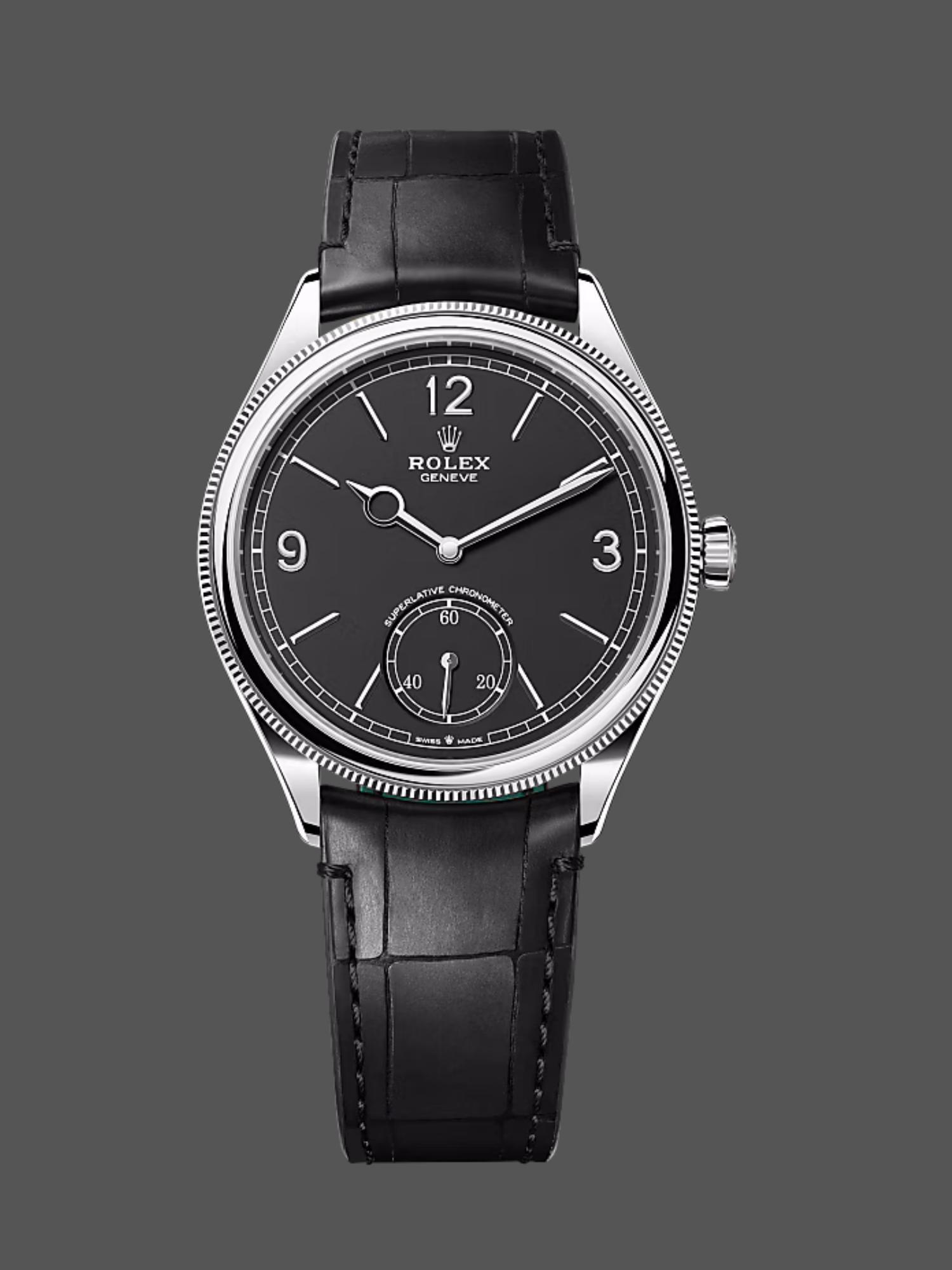 Rolex 1908 Black Dial 52509 0002 39 mm Watch
