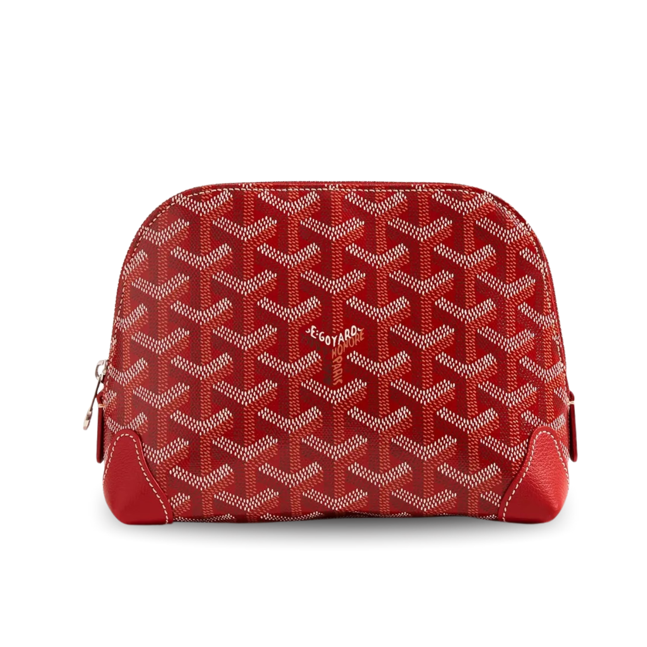 Goyard Vendôme Cosmetic Pouch 17 Cm Classic Red Goyardine Canvas And Calfskin Trim