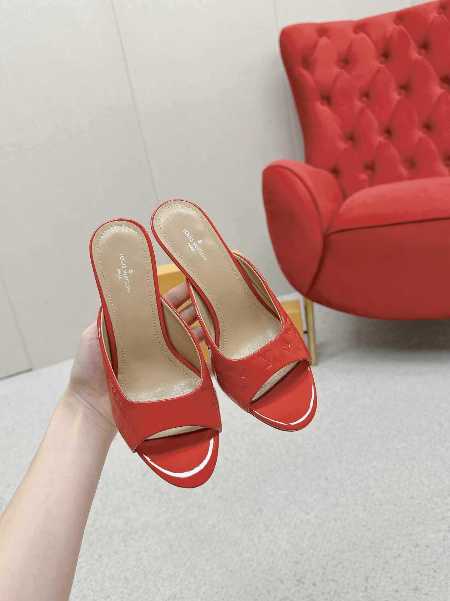 Louis Vuitton Super Mule Sandals Red 1Acj4M