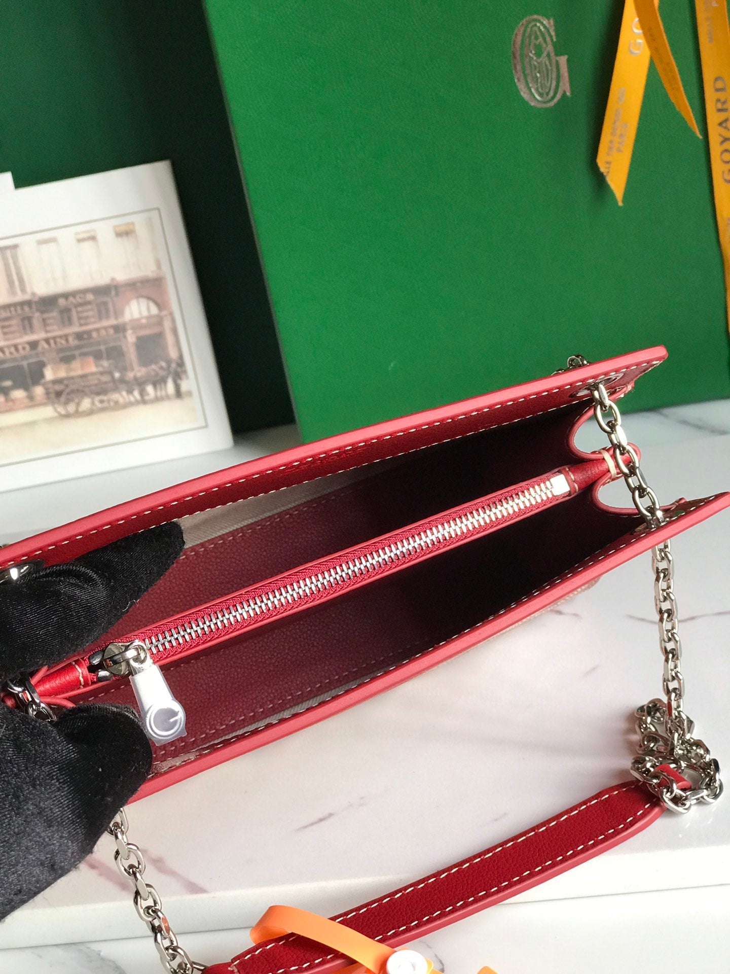 Goyard Rouette Structuré Mini Bag 21 Cm Classic Red Goyardine Canvas And Calfskin
