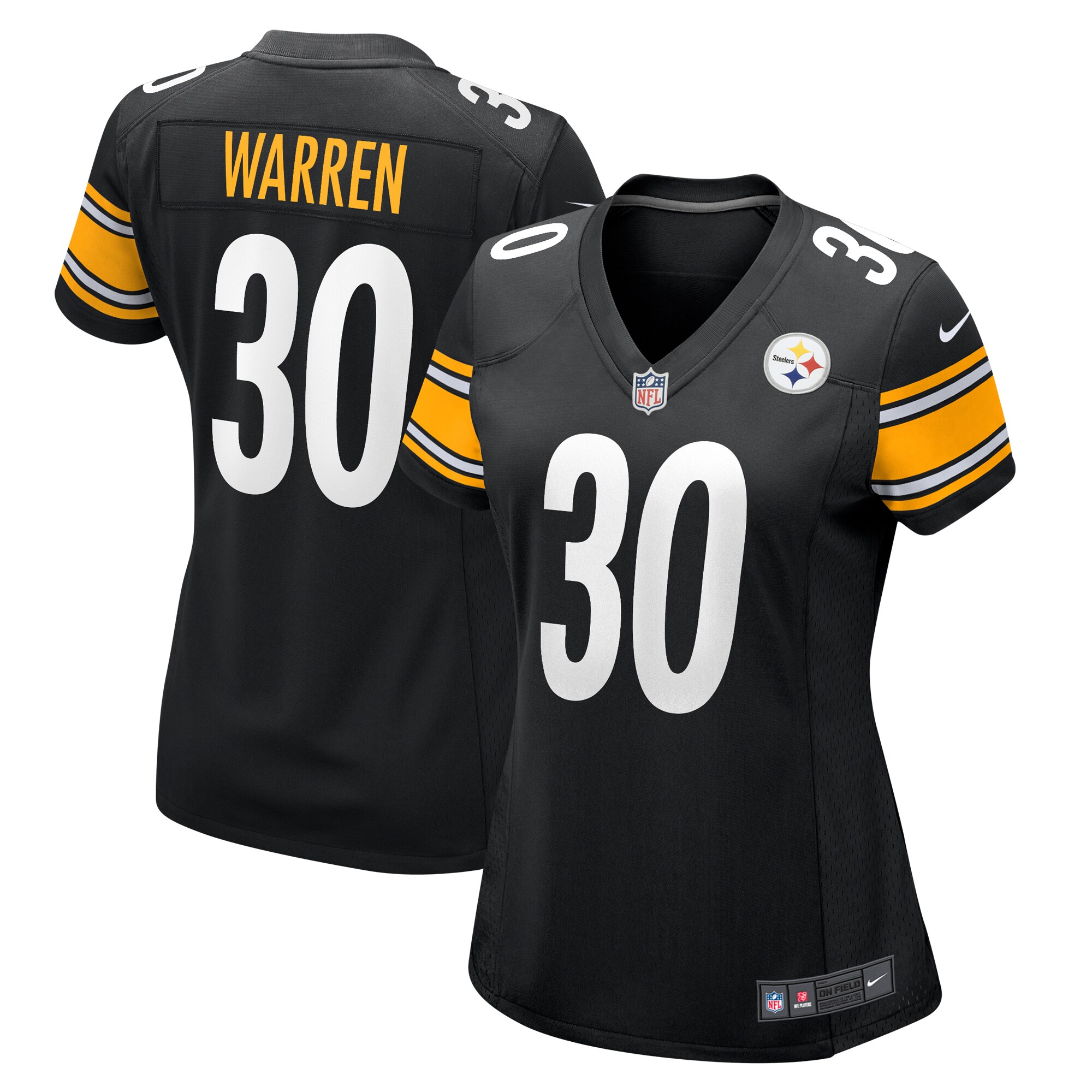 Jaylen Warren Pittsburgh Steelers Nike Women's Alternate Game Jersey -  Black