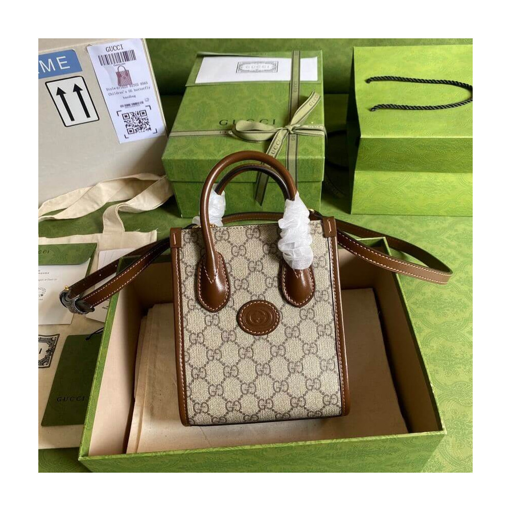 Gucci Mini Tote Bag with Interlocking G in GG Supreme