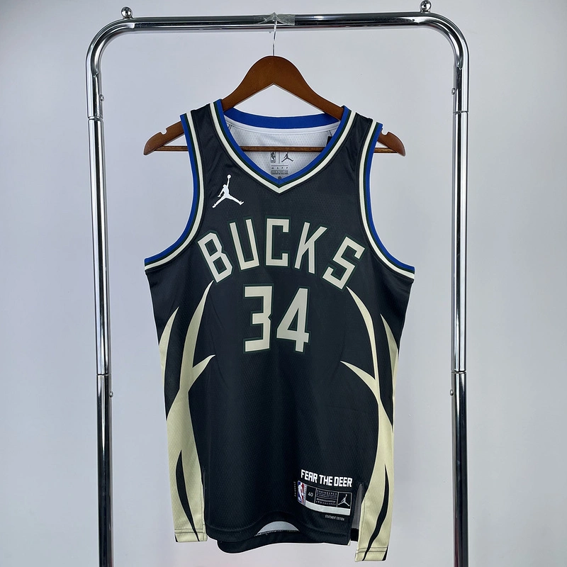 2023 NBA Milwaukee Bucks (34 ANTETOKOUNMPO) Basketball Jersey