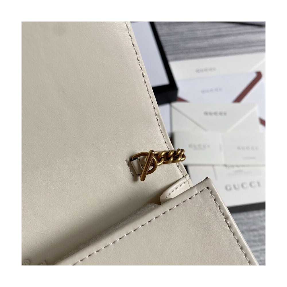 Gucci GG Marmont Mini Bag In White Leather