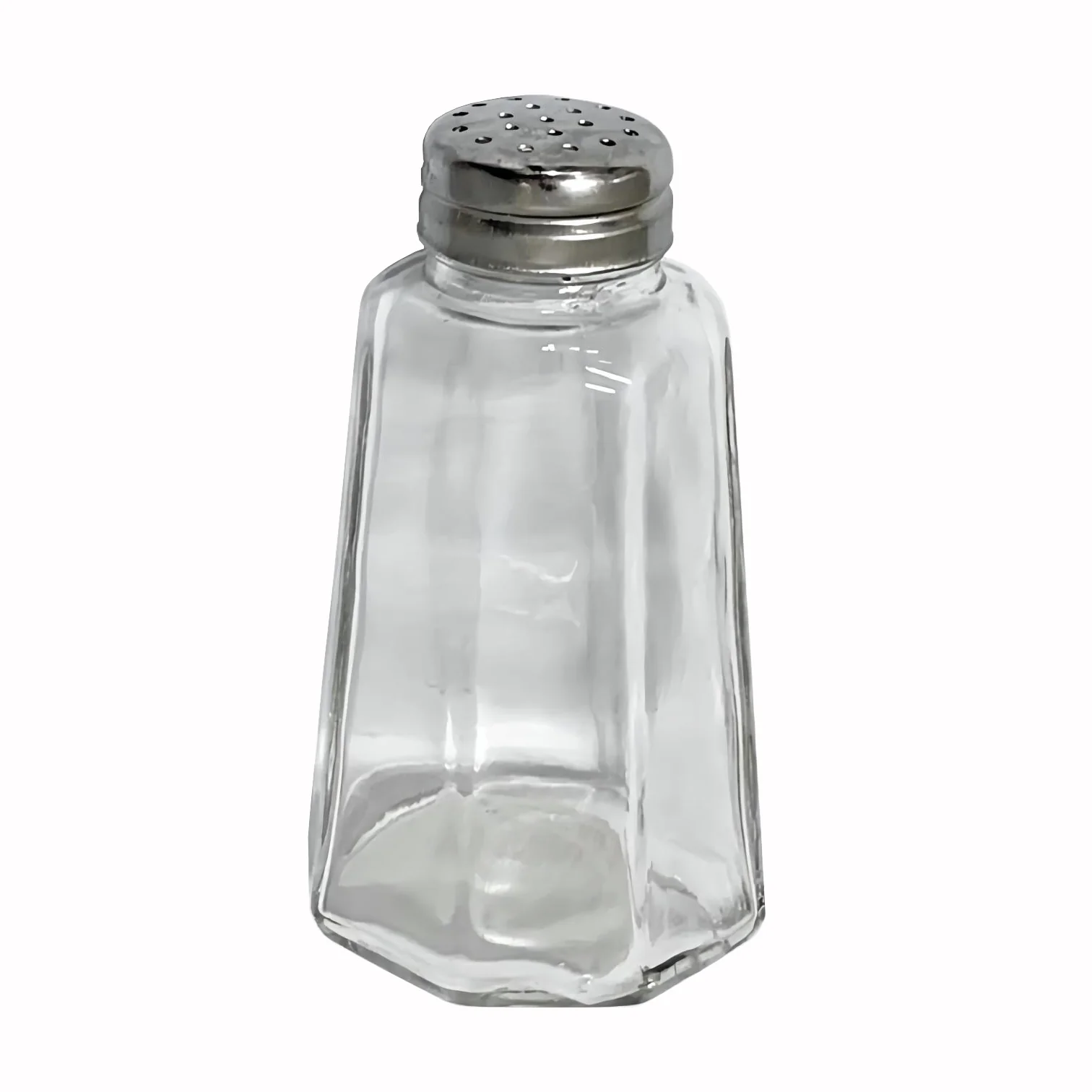 Commercial Restaurant 2 oz. Flat Top Paneled Salt and Pepper Shaker