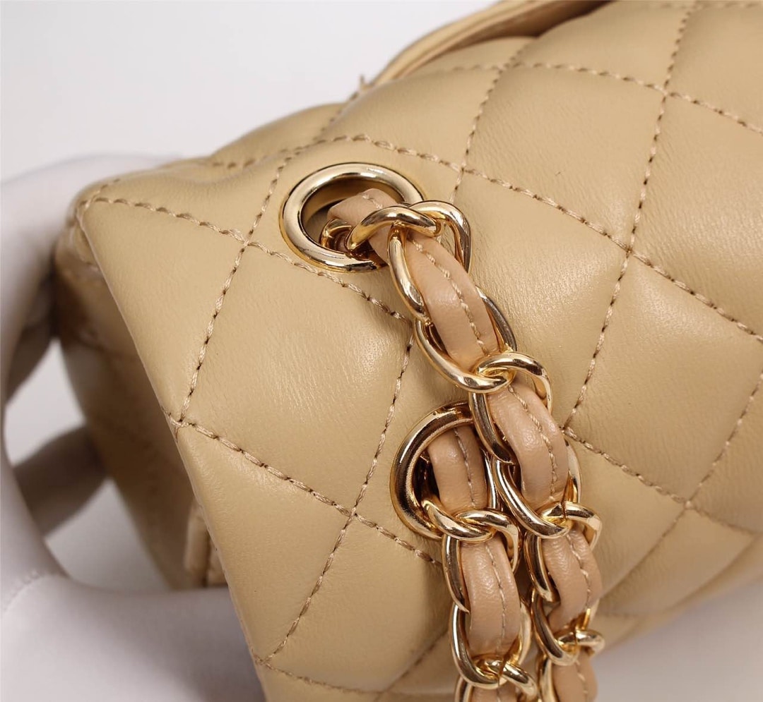 Chanel Classic Flap Beige Gold Hardware 25Cm