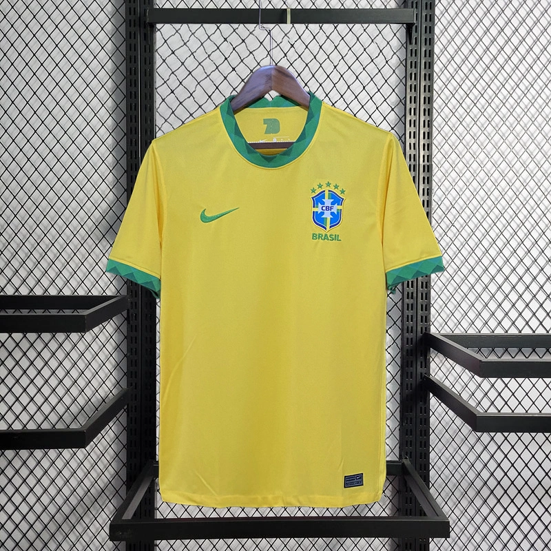 Retro 2020-21 Brazil Home Football jersey