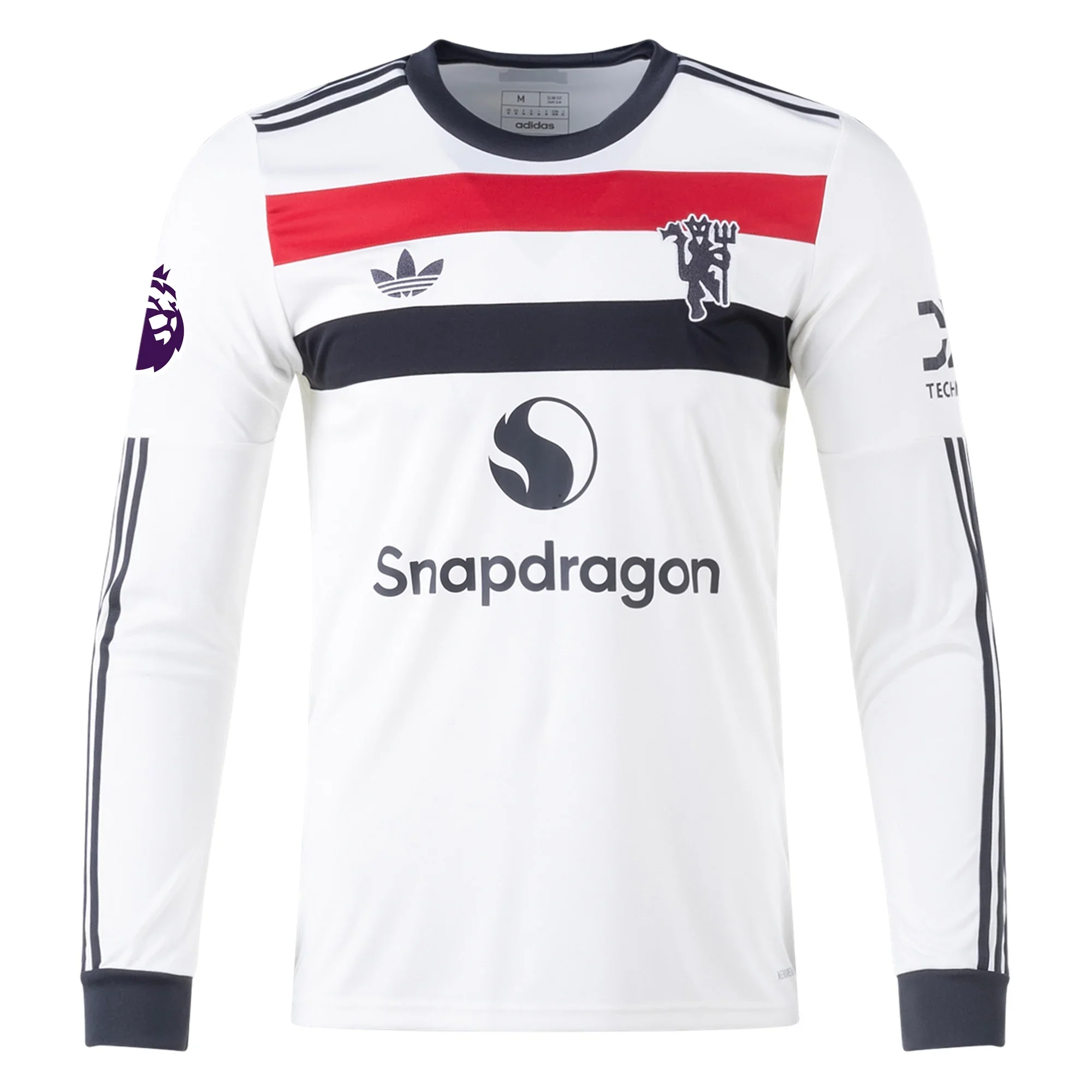 adidas Manchester United Bruno Fernandes Third Long Sleeve Jersey w/ EPL Patch 24/25 (Off White)