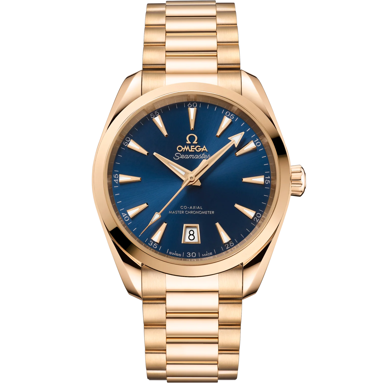 Omega Seamaster Aqua Terra 38 mm Blue Dial Stainless Steel and Sedna™ 18k Rose Gold Bracelet 220.50.38.20.03.001