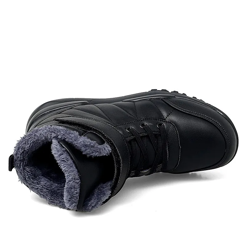New Waterproof Snow Boots Women Winter Thick Plush Ankle Boots Woman Non Slip Warm Winter Shoes Ladies Leather Boots