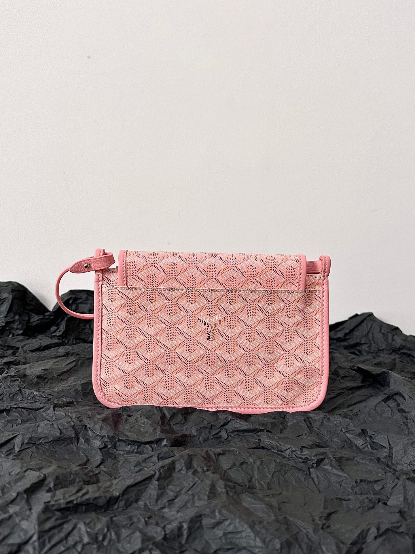Goyard Plumet Pocket Wallet 20cm Pink Goyardine Canvas And Lambskin Trim