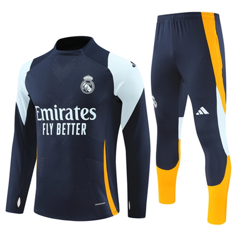 2024-25 Real Madrid Royal Blue Long Sleeve Training Suit