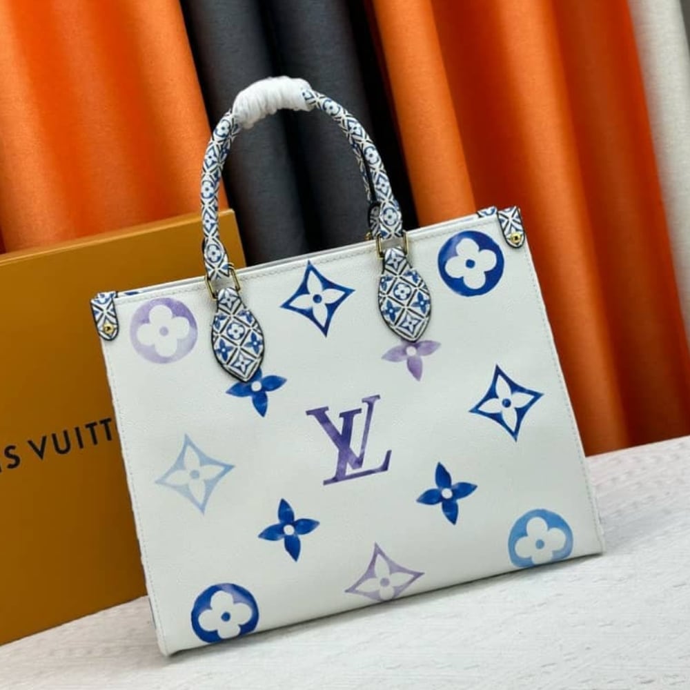 Louis Vuitton By The Pool Onthego PM Tote Bag Blue 35Cm
