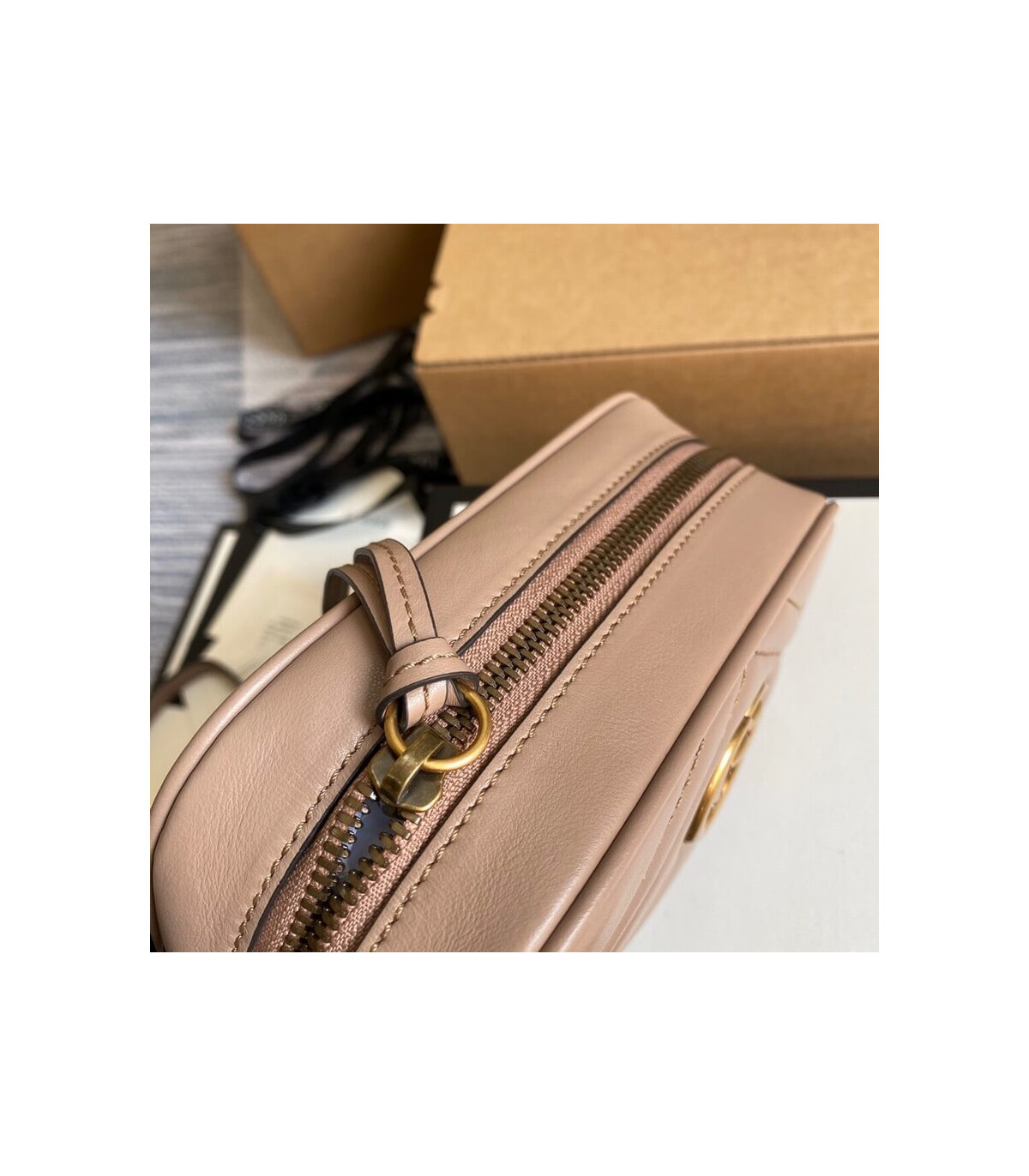 Gucci GG Marmont Matelasse Mini Bag Nude Pink