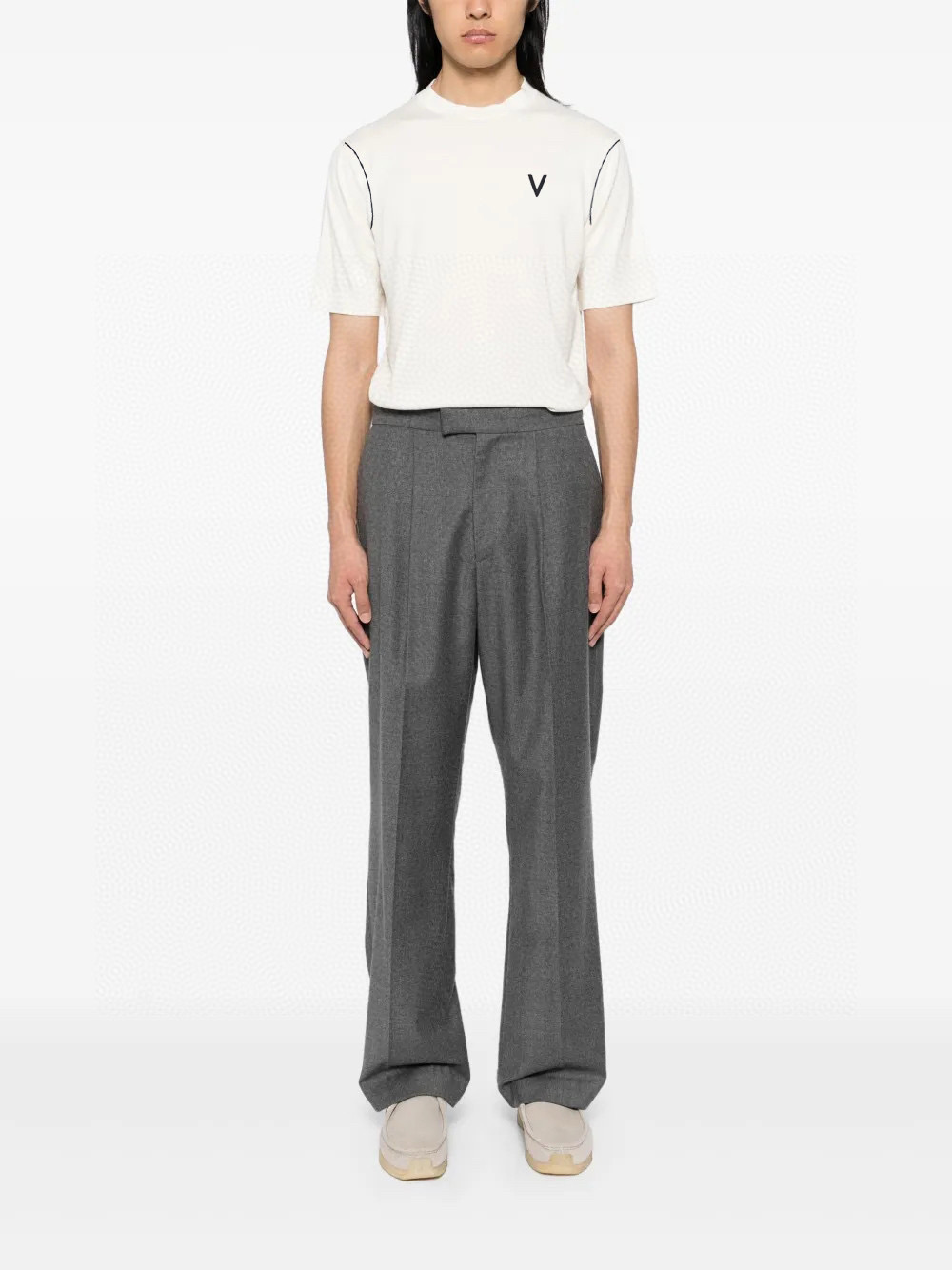 Valentino Men's SS25 Crew Neck Knit T-Shirt