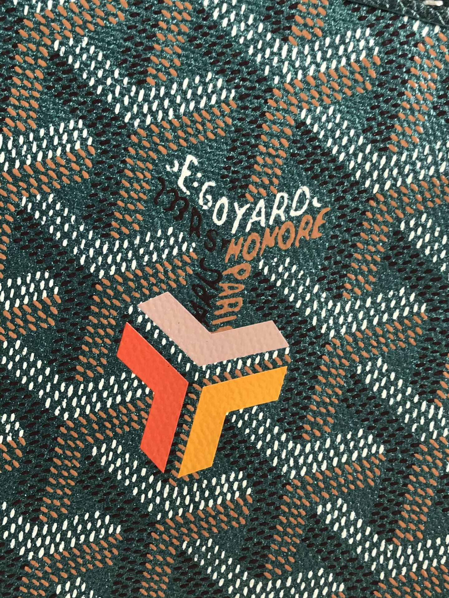 Goyard Saint Louis Pm Bag 34Cm Green Canvas Chevroches Calfskin