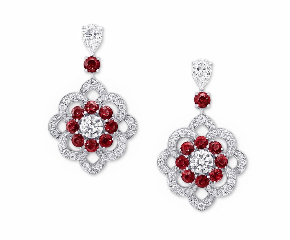 Rosette Flower Pattern Earrings