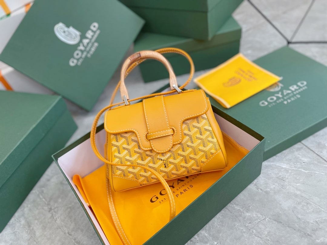 GOYARD SAÏGON SOUPLE MINI BAG YELLOW 20CM