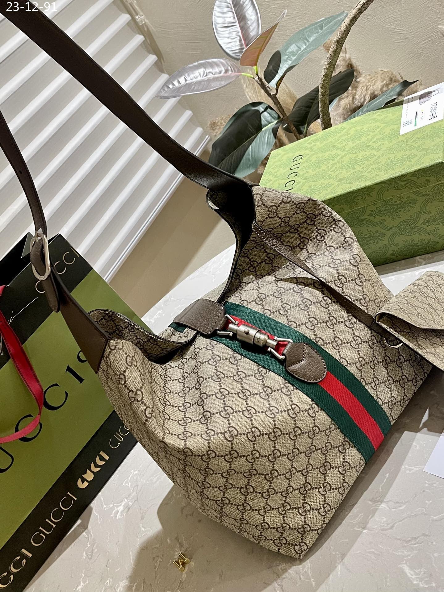 Gucci Jackie 1961 Medium Shoulder Bag Beige 35Cm 758684 Facip 8747