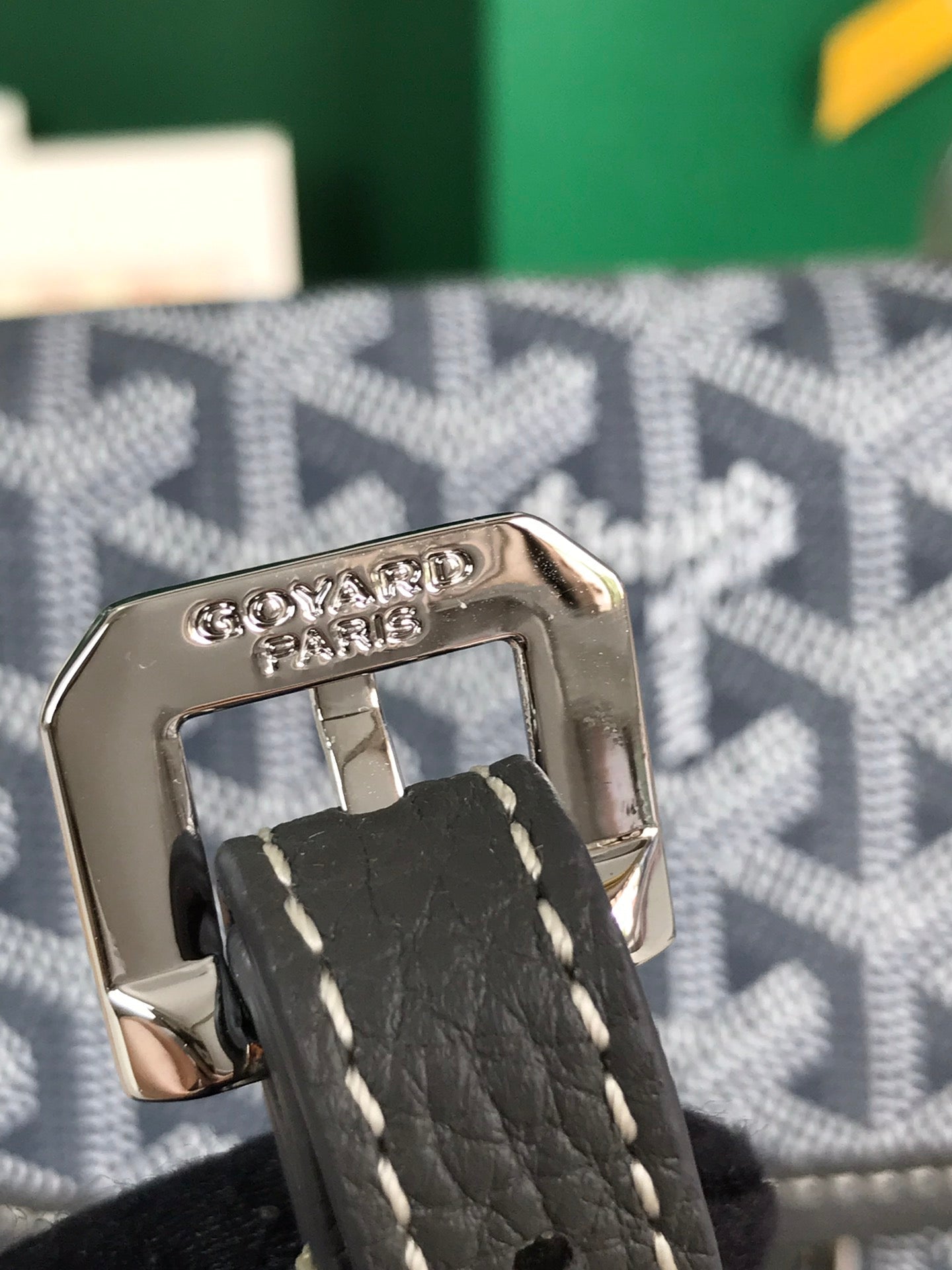 Goyard Grand Bleu 16 Cm Gray Goyardine Canvas And Lambskin