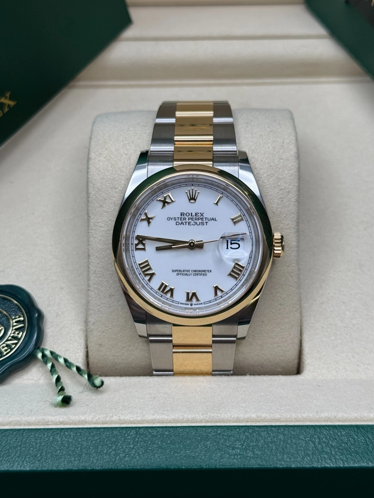 [Superclone] Rolex Datejust 41mm White Dial Yellow Oyster 126303