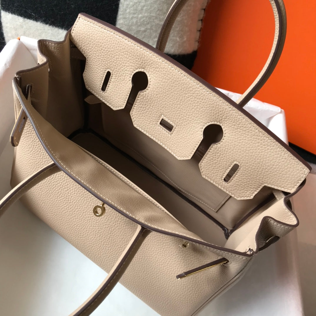 Hermes Birkin 35Cm Beige Togo Leather Gold Hardware