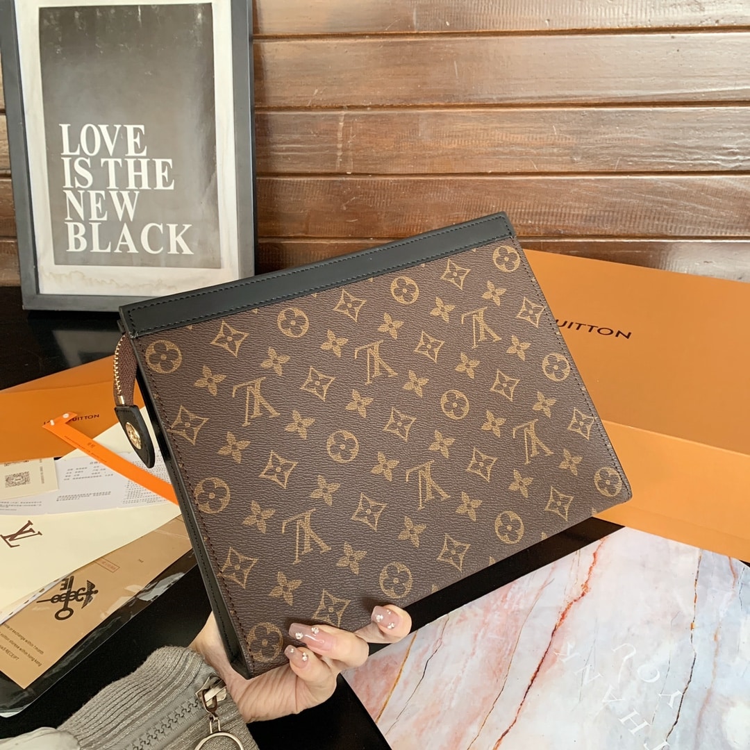 Louis Vuitton Voyage Mm Pochette Monogram Brown 26Cm