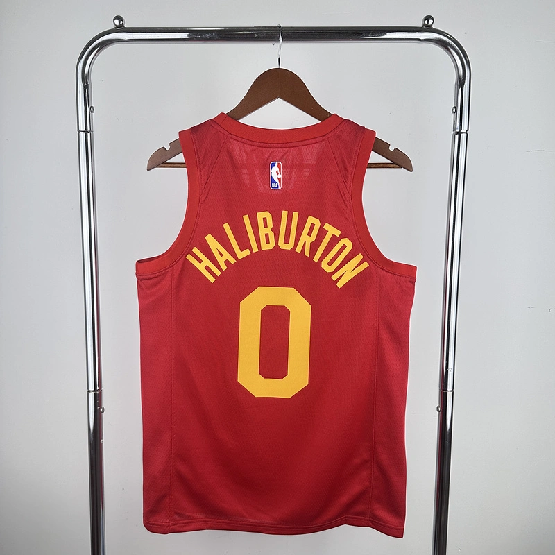 2019 NBA Indiana Pacers 0 HALLIBURTON Basketball jersey