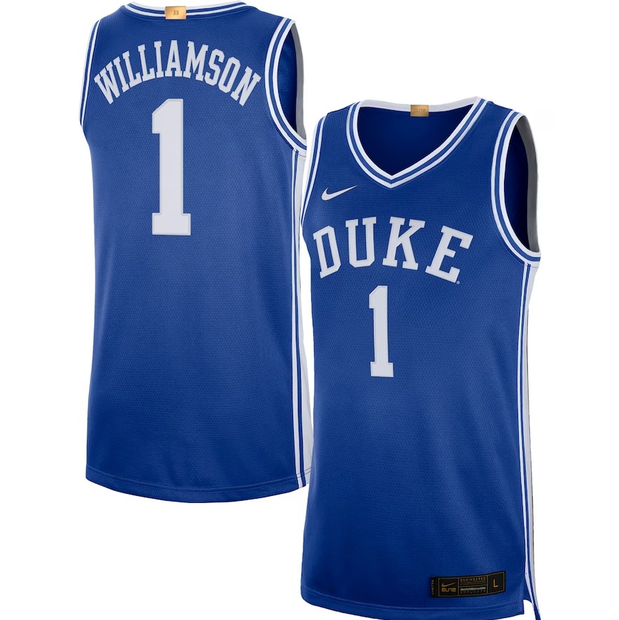 Men’s #1 Zion Williamson Duke Blue Devils College Basketball Jersey - blue