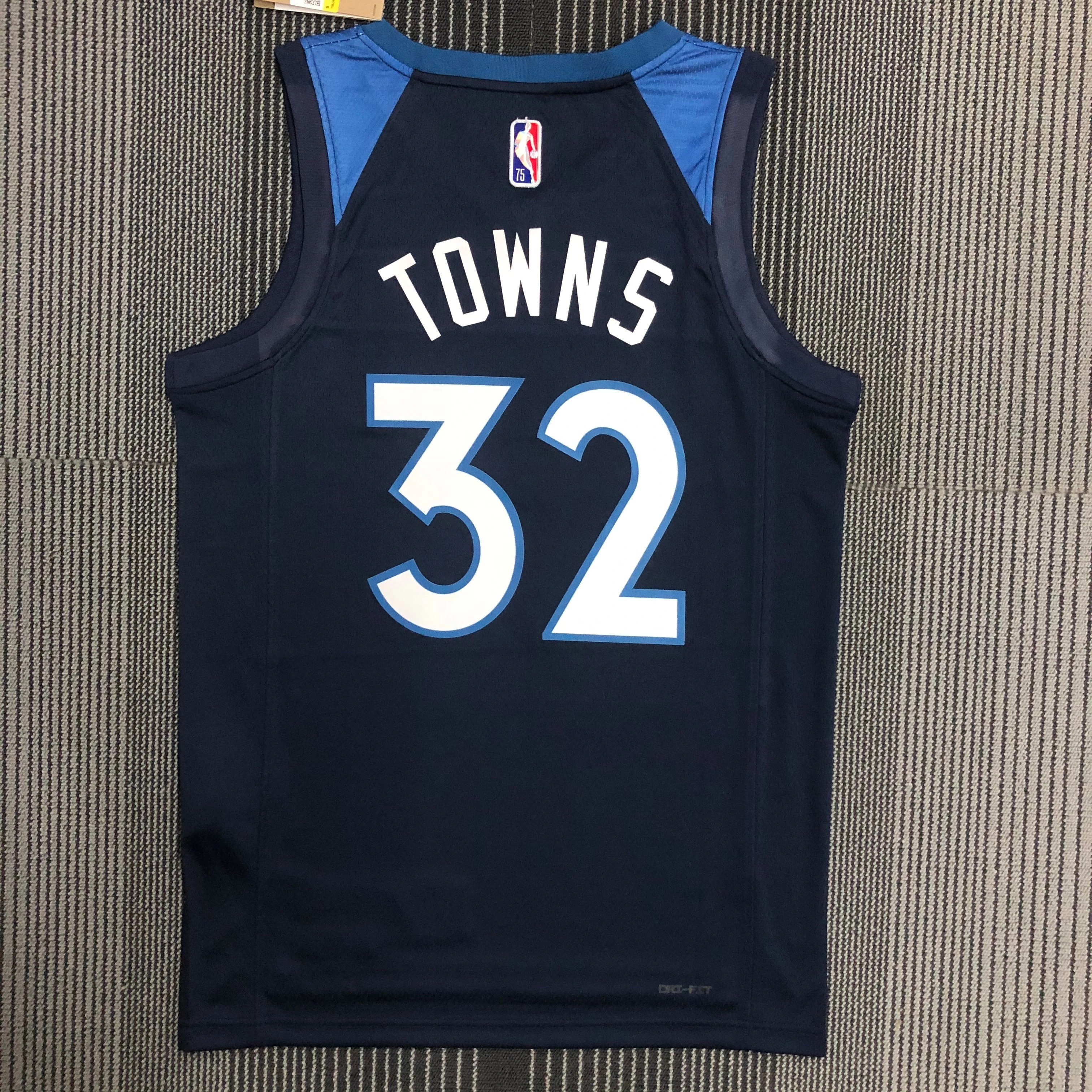 NBA 75th Anniversary Minnesota Timberwolves 32 Towns Basketball Jersey