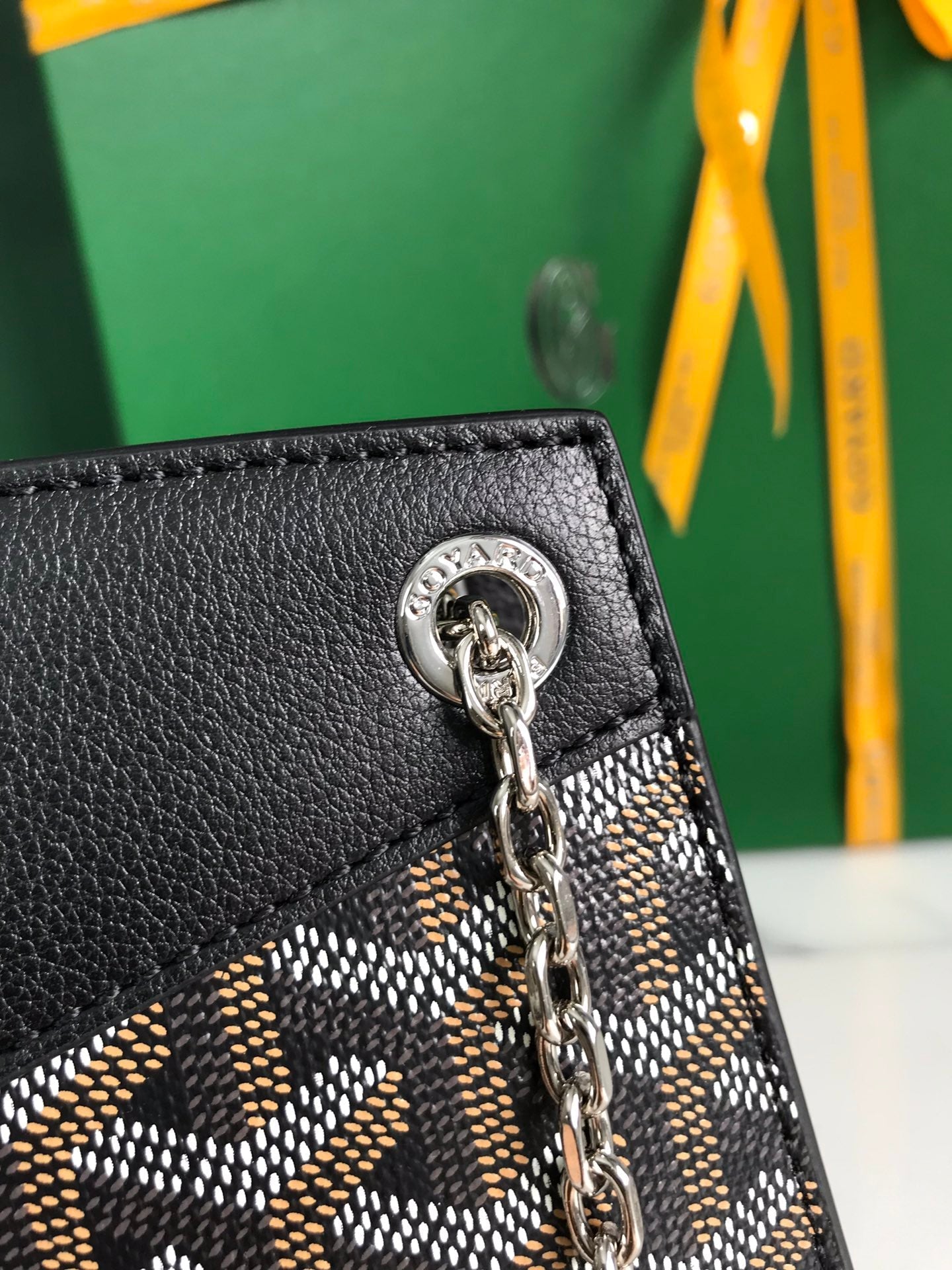 Goyard Rouette Structuré Mini Bag 21 Cm Black Goyardine Canvas And Calfskin