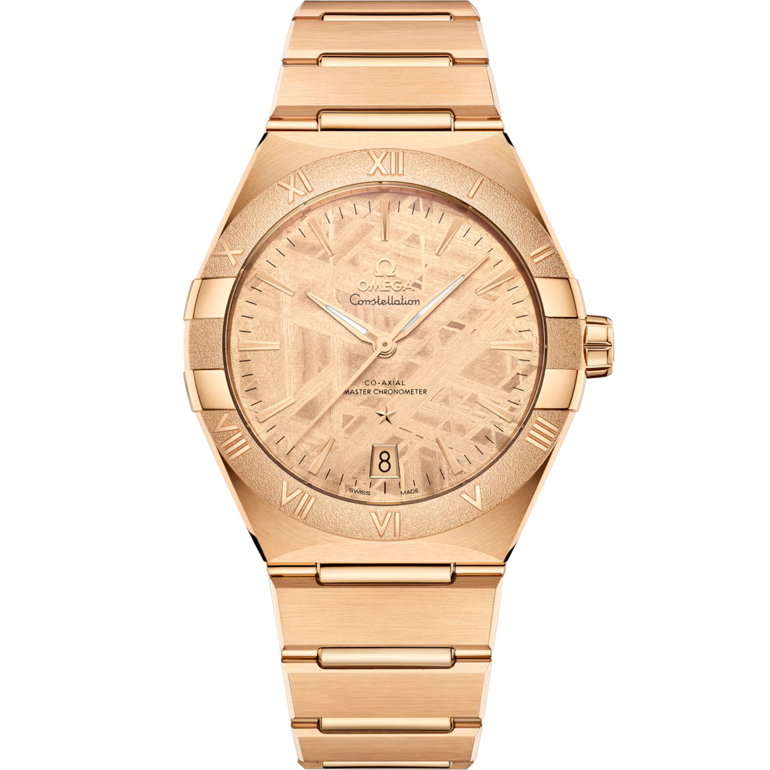 Omega Constellation 41mm Yellow Dial Moonshine™ 18k Rose Gold Bracelet 131.50.41.21.99.001