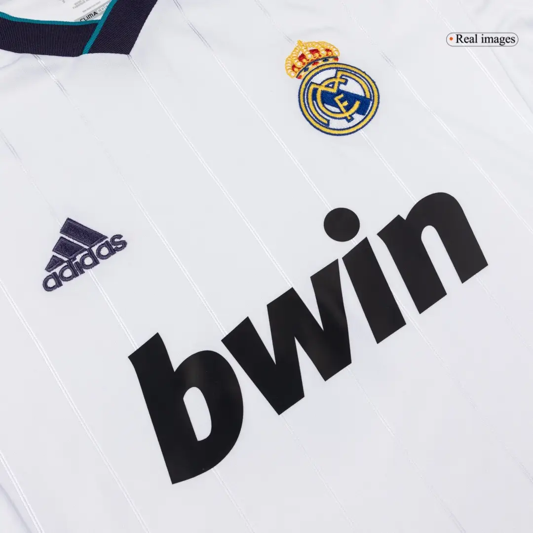 Real Madrid 2012/13 Home Long Sleeve Retro Soccer Jersey