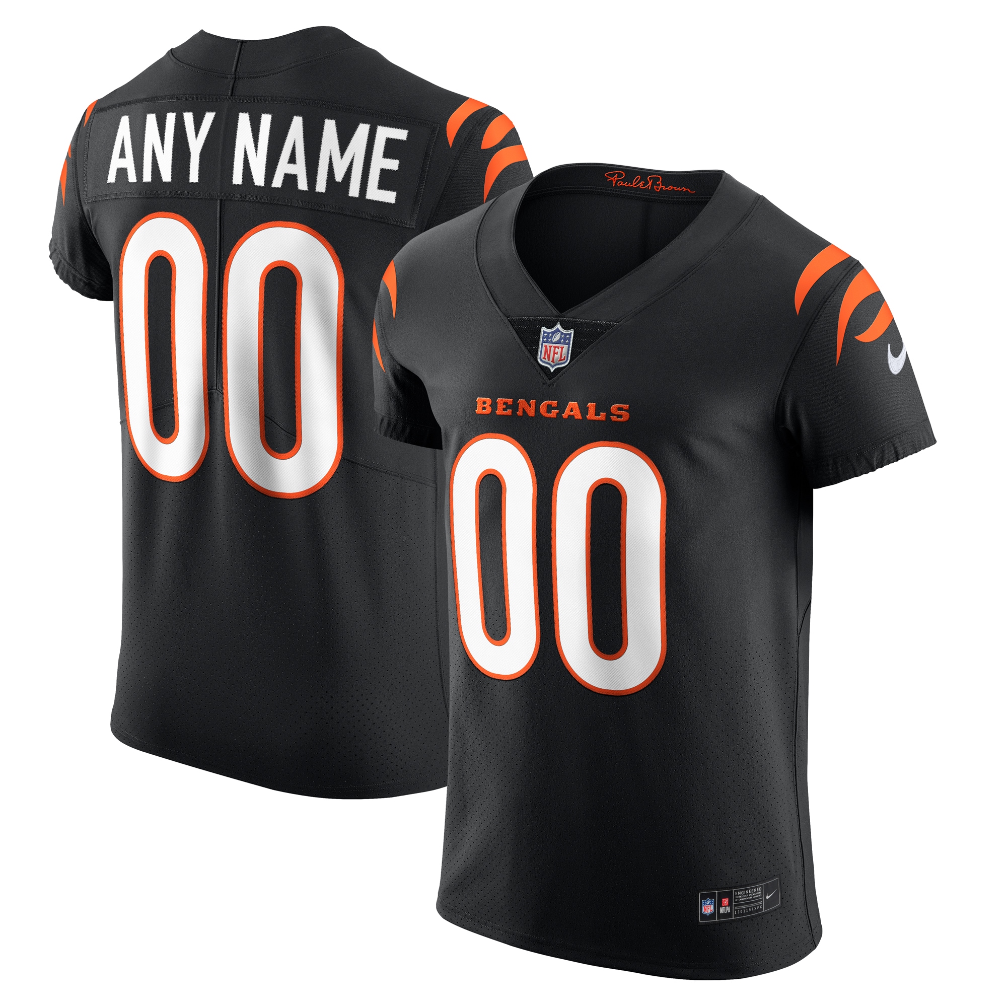 Cincinnati Bengals Nike Vapor Elite Custom Jersey - Black