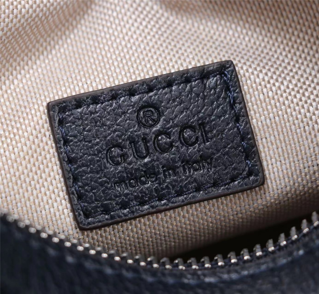 Gucci Attache Small Shoulder Bag Beige And Blue 23Cm 699409 96Grn 4082