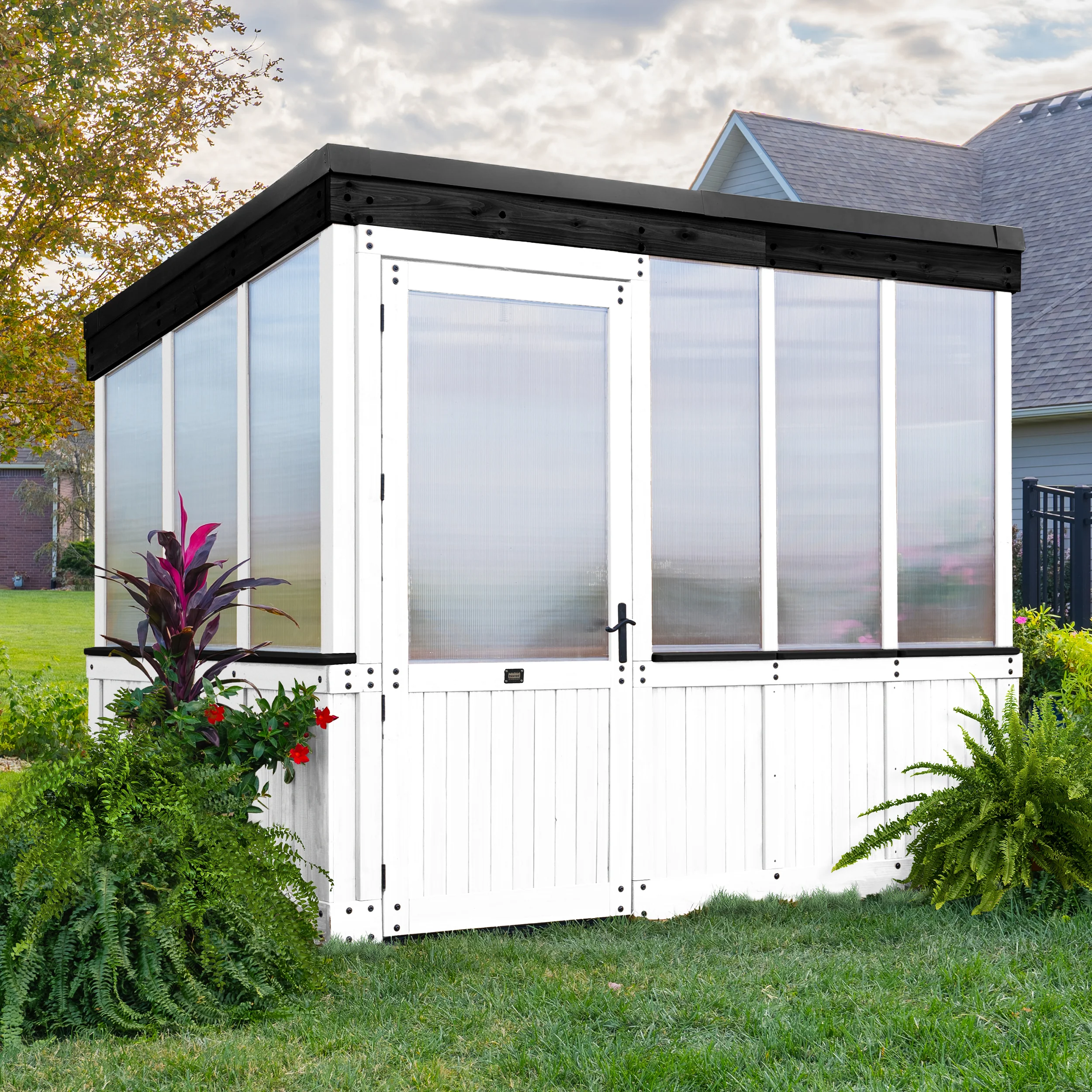 9x6 Willow Greenhouse -    Pre-Stained & Sealed White