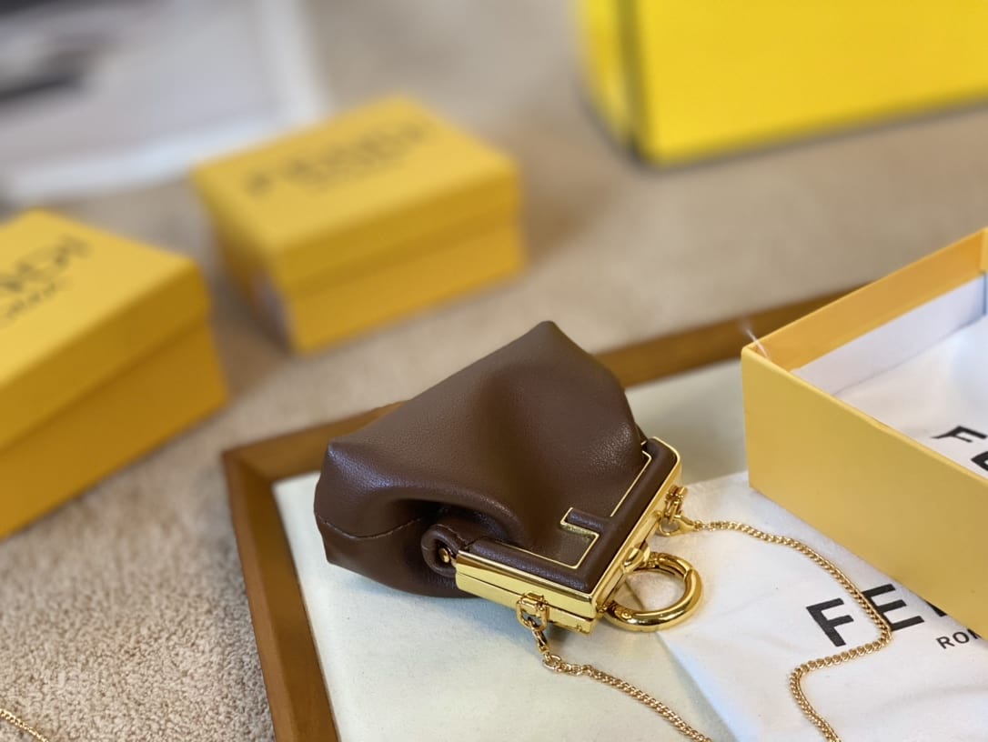 Fendi Nano Fendi First Charm Brown 9Cm 7As051Abvef12G2