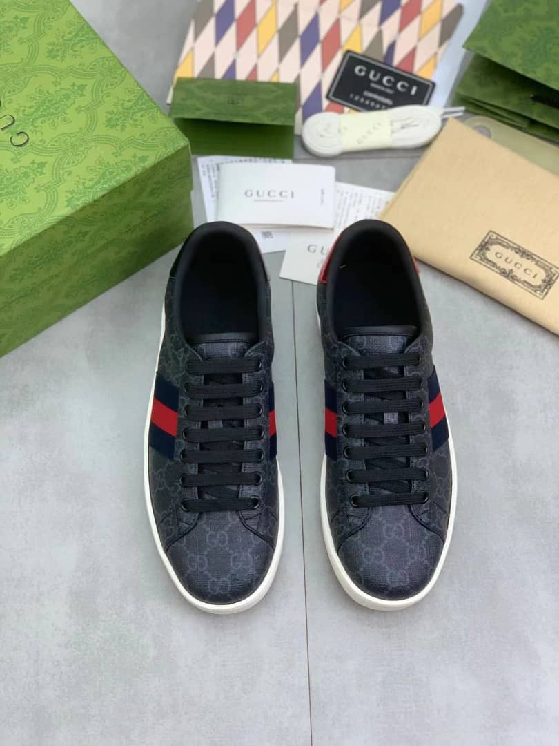 Gucci Gg Ace Supreme Sneakers Black 429445 K2Lh0 1130