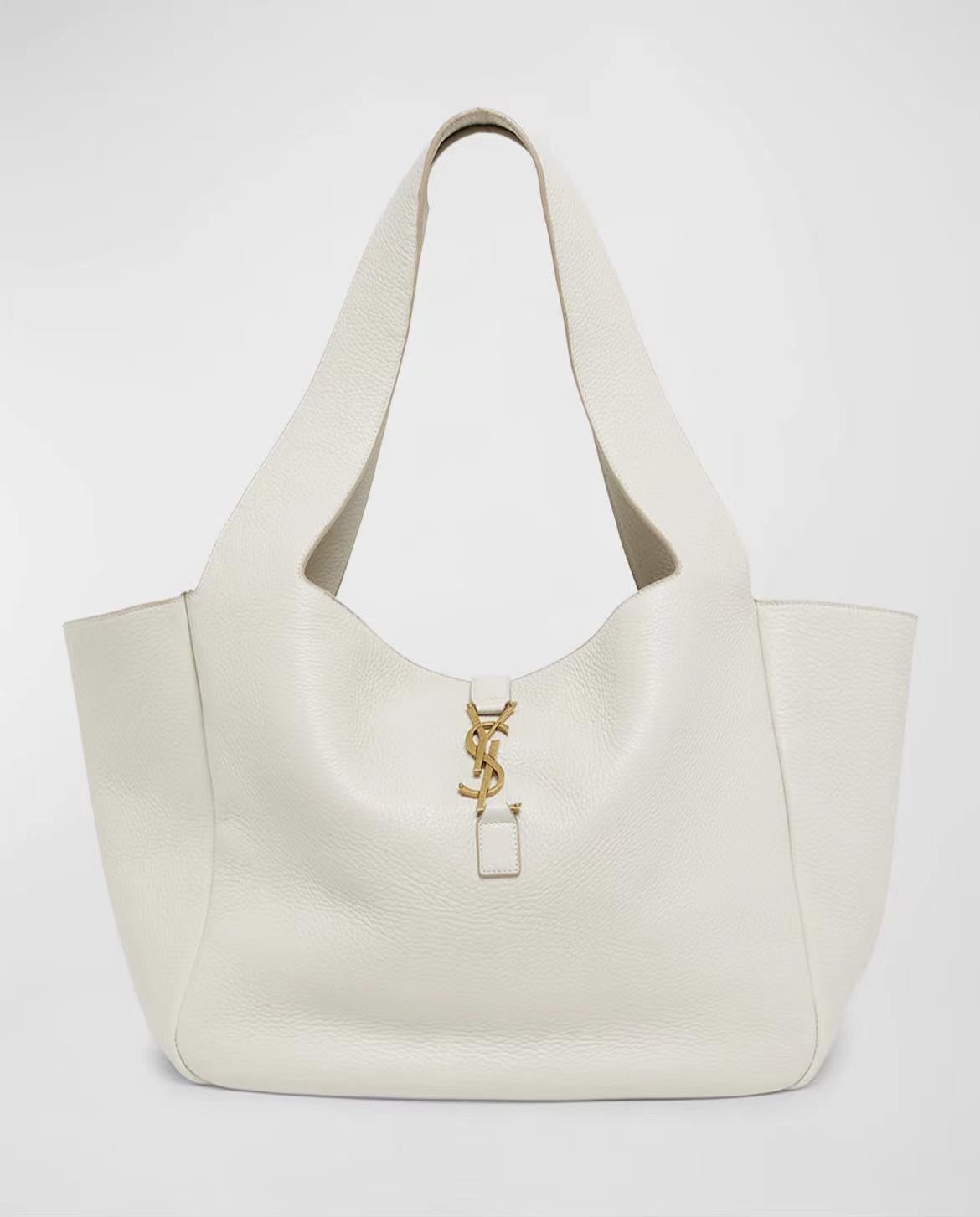 LE 5 À 7 bea in grained leather-White