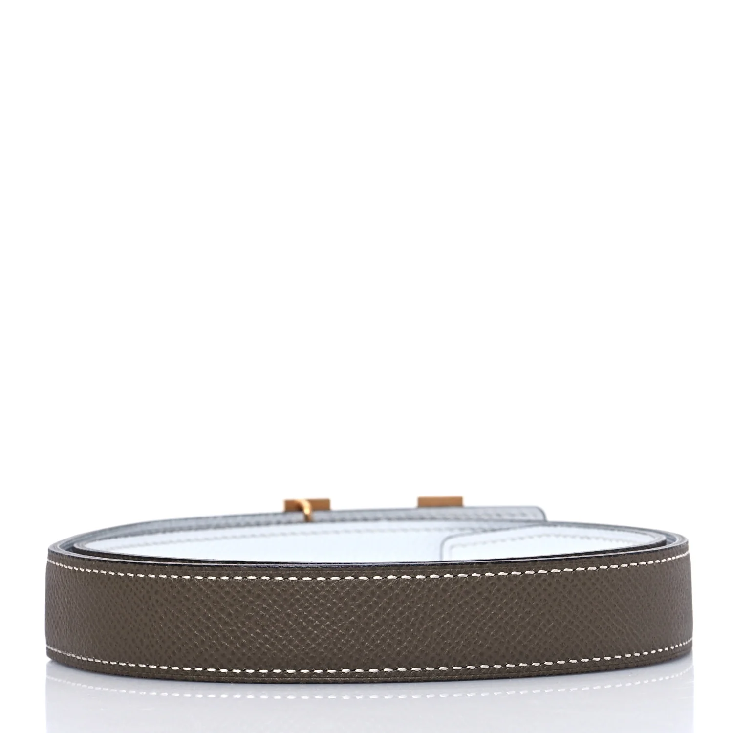 Epsom Swift 24mm Mini Constance H Belt 75 30 White Etoupe