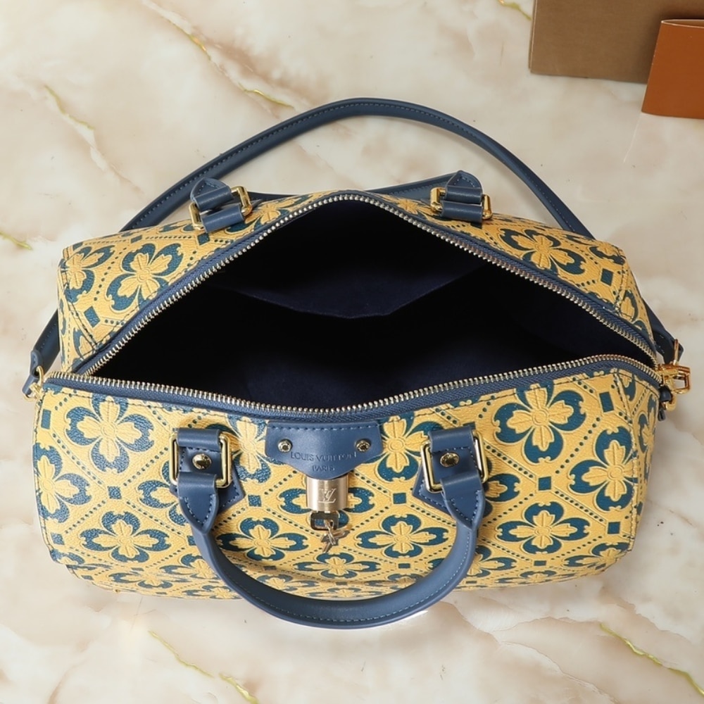 Louis Vuitton Speedy Trunk 25 Blue And Gold 27Cm M27411