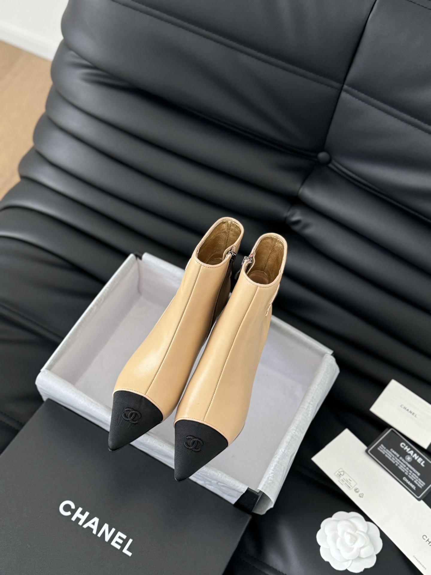 Chanel Pointed toe short boots