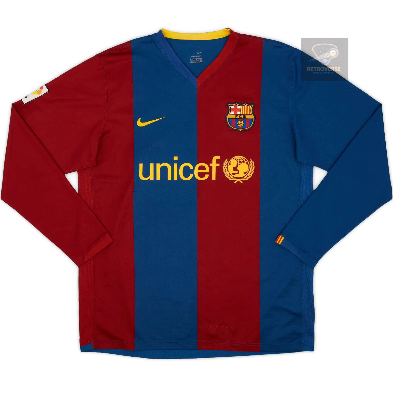 Soccer Jersey Barcelona #19 06/07 Home Long Sleeve Retro Soccer Shirt