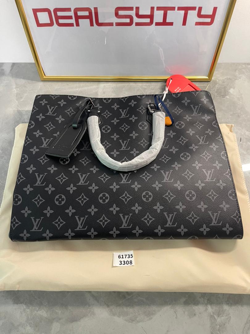 Louis Vuitton Monogram Eclipse Grand Sac Tote Black 33Cm