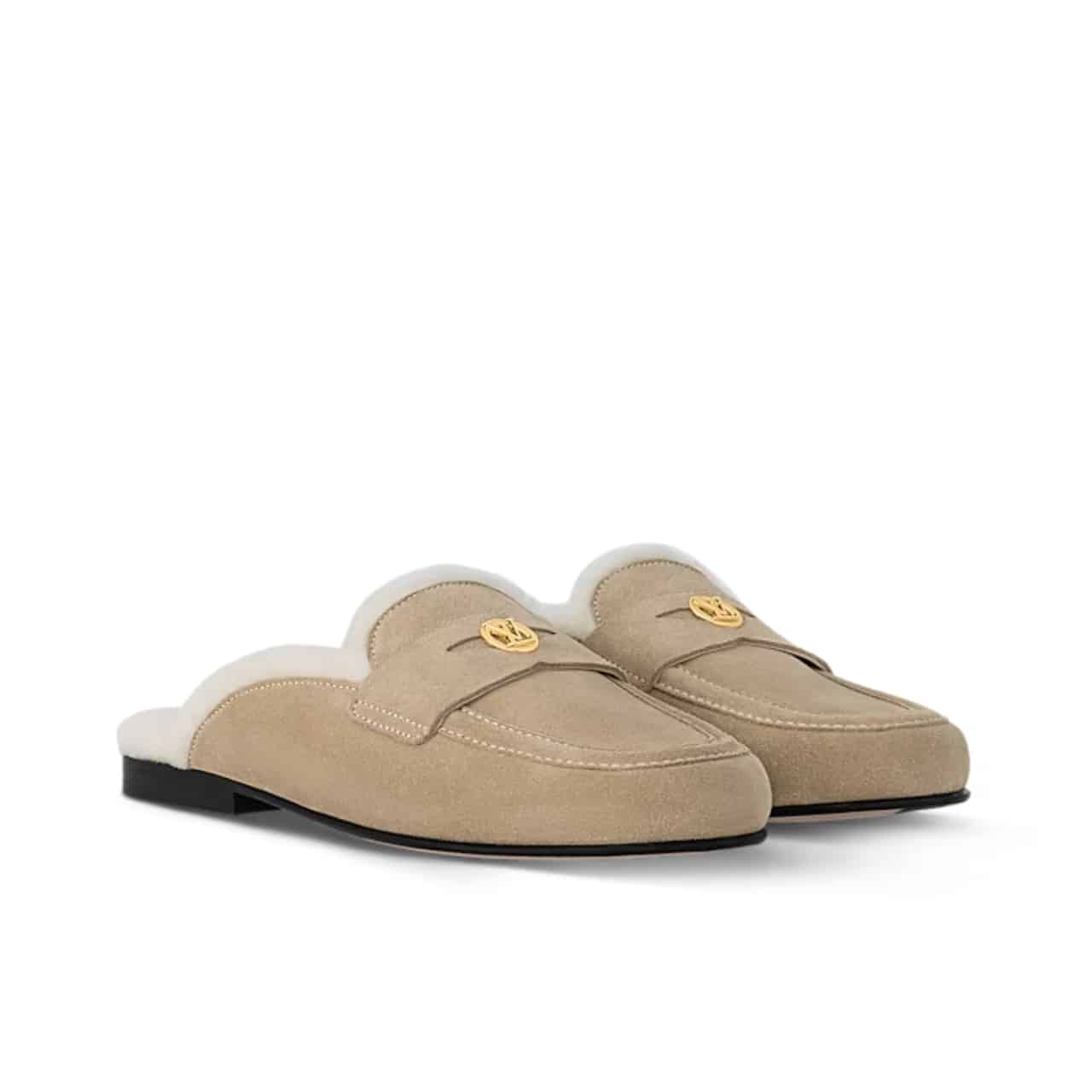 Louis Vuitton Soho Open Back Loafer Beige 1Adc9U